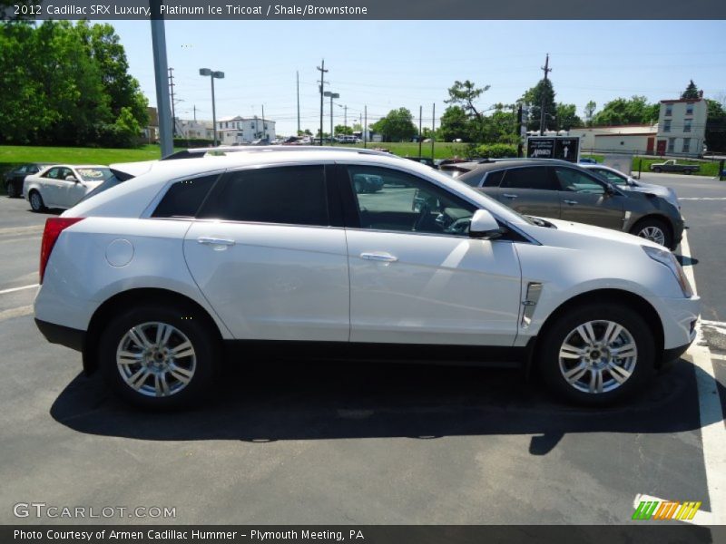 Platinum Ice Tricoat / Shale/Brownstone 2012 Cadillac SRX Luxury