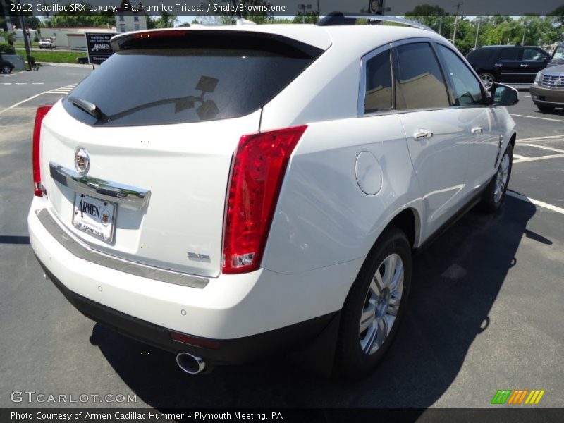Platinum Ice Tricoat / Shale/Brownstone 2012 Cadillac SRX Luxury