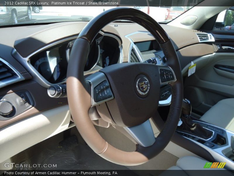 Platinum Ice Tricoat / Shale/Brownstone 2012 Cadillac SRX Luxury