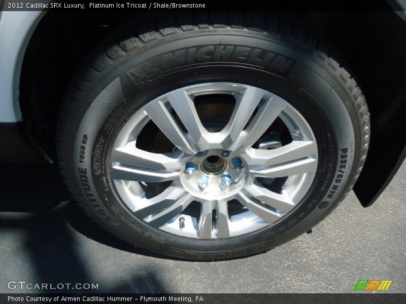 Platinum Ice Tricoat / Shale/Brownstone 2012 Cadillac SRX Luxury