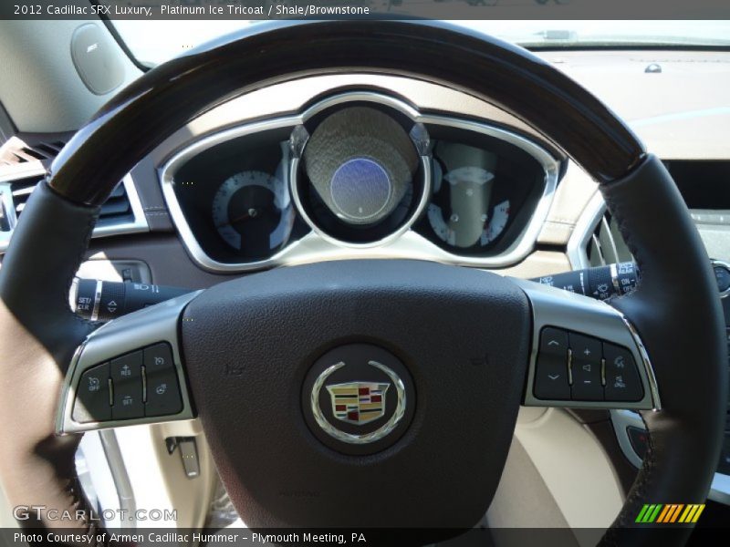 Platinum Ice Tricoat / Shale/Brownstone 2012 Cadillac SRX Luxury
