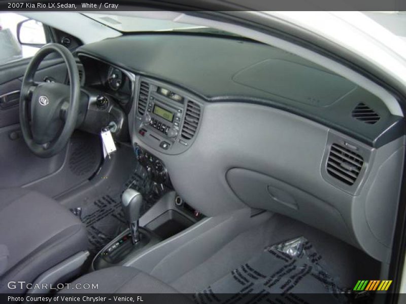 White / Gray 2007 Kia Rio LX Sedan