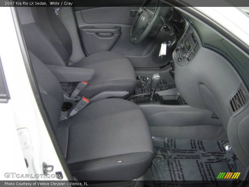 White / Gray 2007 Kia Rio LX Sedan
