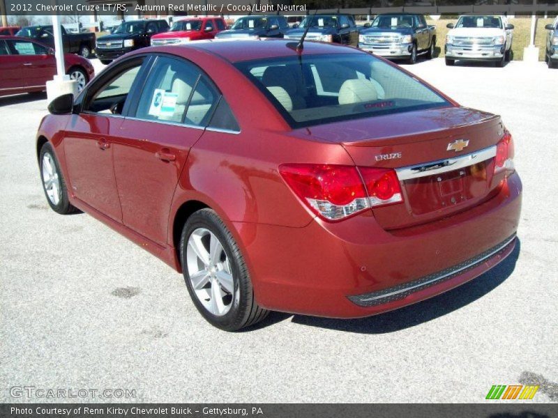 Autumn Red Metallic / Cocoa/Light Neutral 2012 Chevrolet Cruze LT/RS