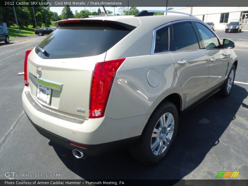 Gold Mist Metallic / Shale/Brownstone 2012 Cadillac SRX Luxury