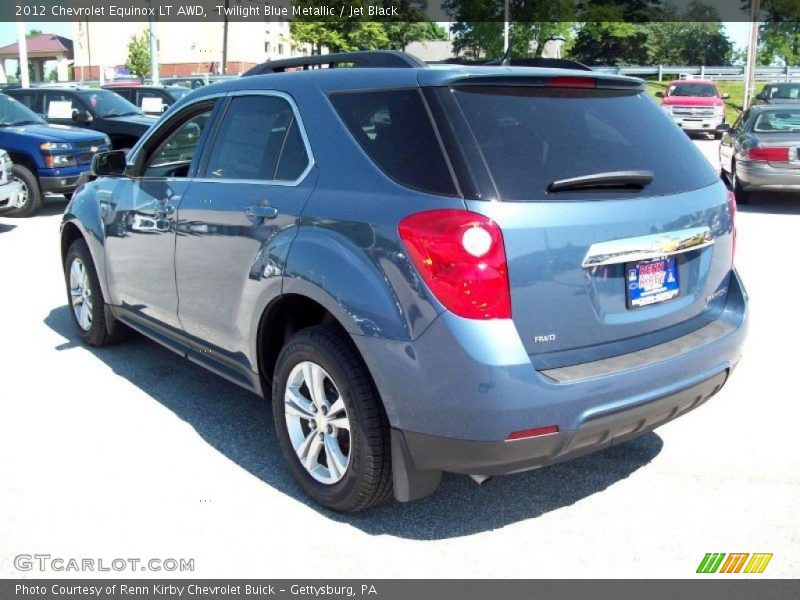 Twilight Blue Metallic / Jet Black 2012 Chevrolet Equinox LT AWD
