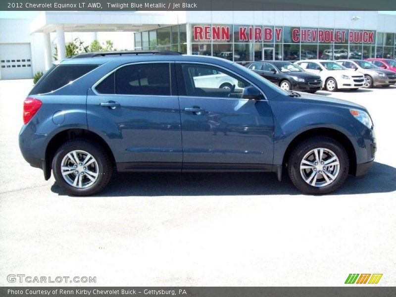 Twilight Blue Metallic / Jet Black 2012 Chevrolet Equinox LT AWD