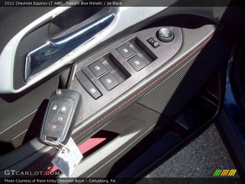 Twilight Blue Metallic / Jet Black 2012 Chevrolet Equinox LT AWD