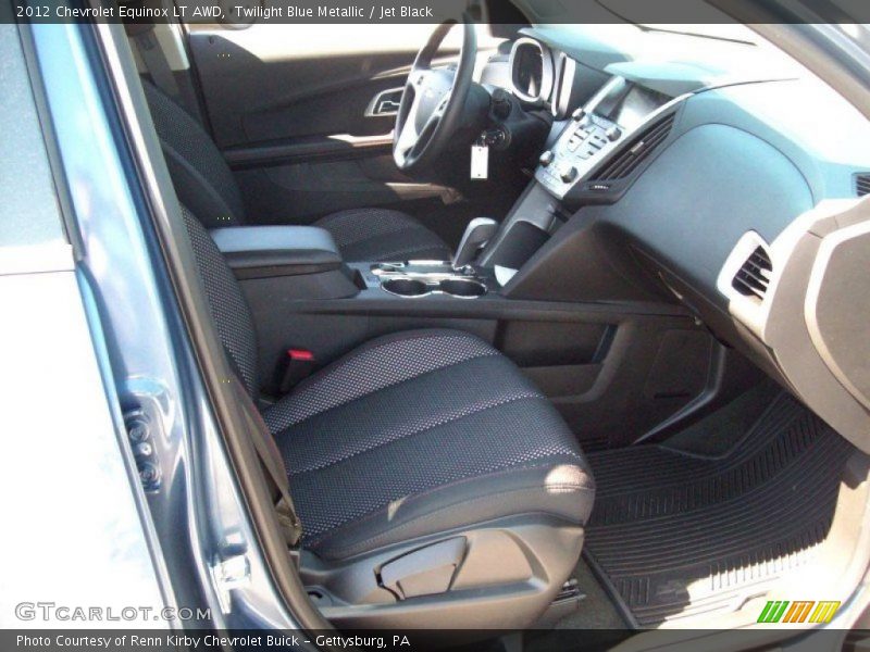 Twilight Blue Metallic / Jet Black 2012 Chevrolet Equinox LT AWD