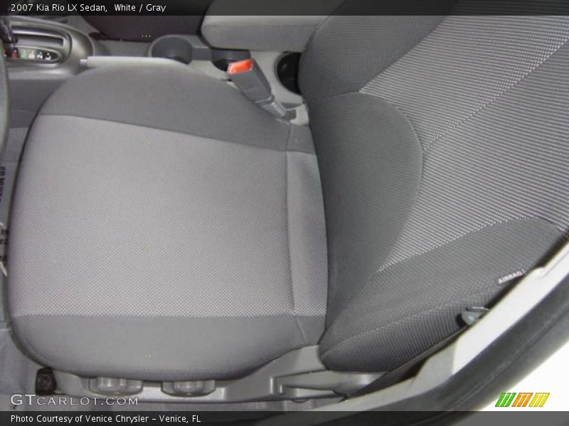 White / Gray 2007 Kia Rio LX Sedan