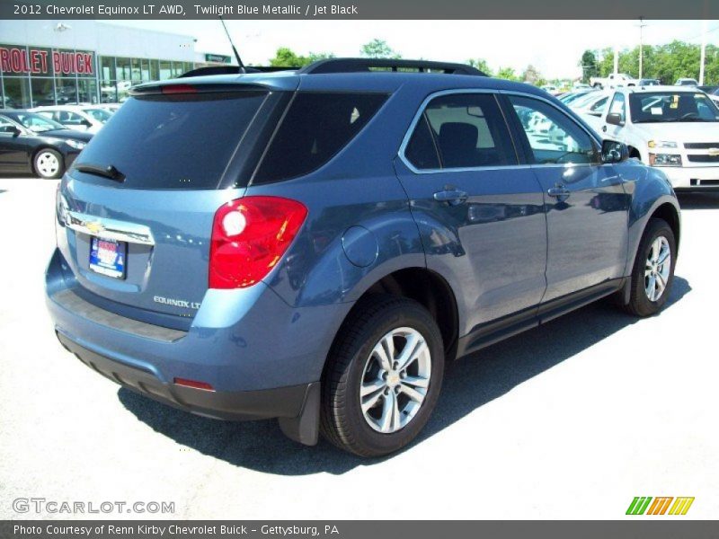 Twilight Blue Metallic / Jet Black 2012 Chevrolet Equinox LT AWD