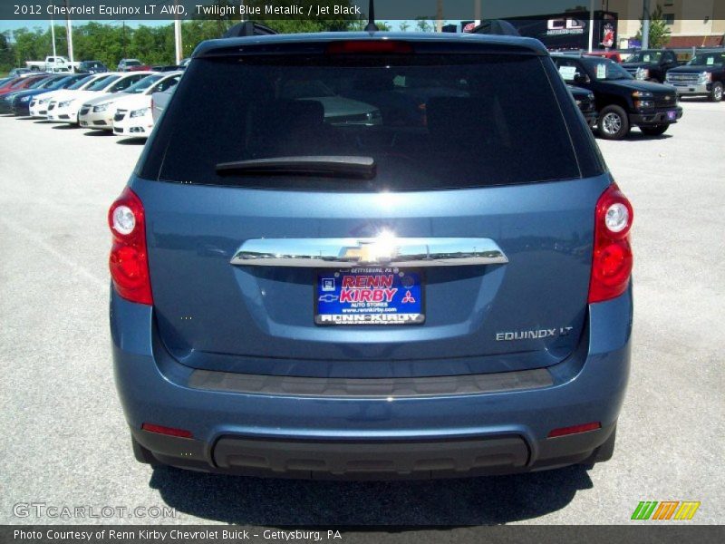 Twilight Blue Metallic / Jet Black 2012 Chevrolet Equinox LT AWD