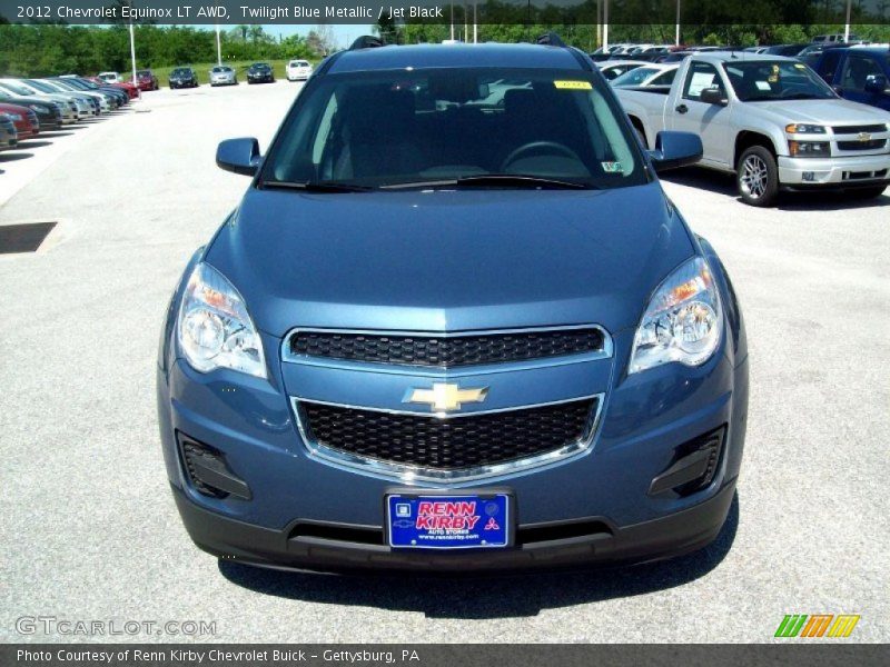 Twilight Blue Metallic / Jet Black 2012 Chevrolet Equinox LT AWD