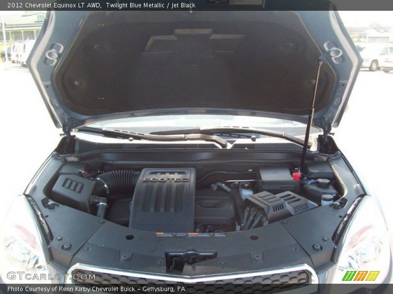 Twilight Blue Metallic / Jet Black 2012 Chevrolet Equinox LT AWD