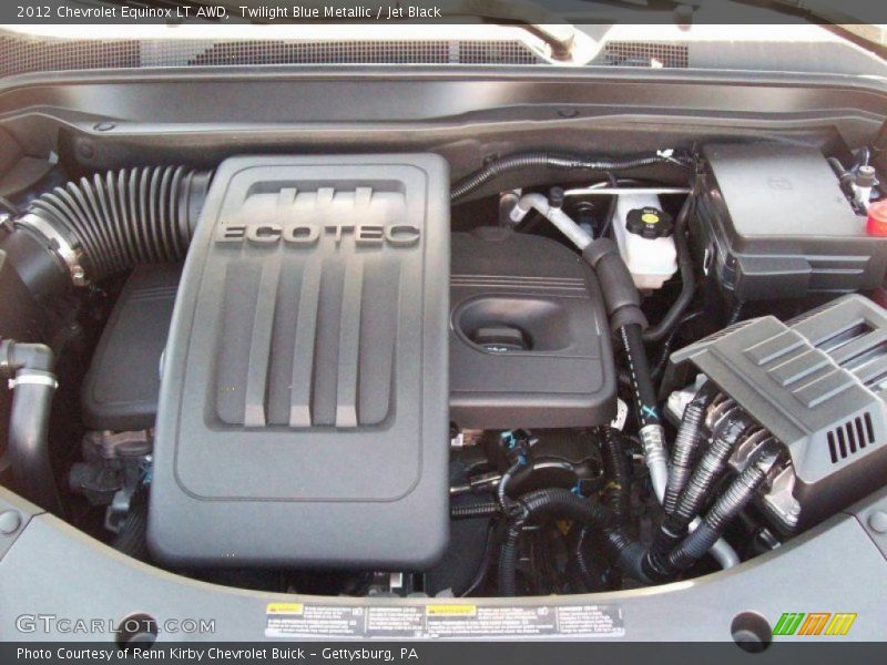 Twilight Blue Metallic / Jet Black 2012 Chevrolet Equinox LT AWD