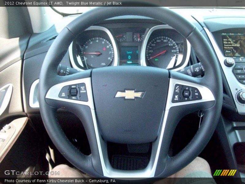Twilight Blue Metallic / Jet Black 2012 Chevrolet Equinox LT AWD