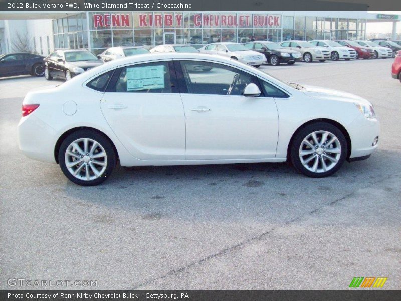 White Diamond Tricoat / Choccachino 2012 Buick Verano FWD