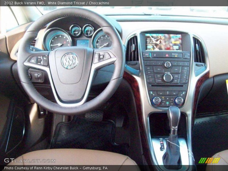 White Diamond Tricoat / Choccachino 2012 Buick Verano FWD