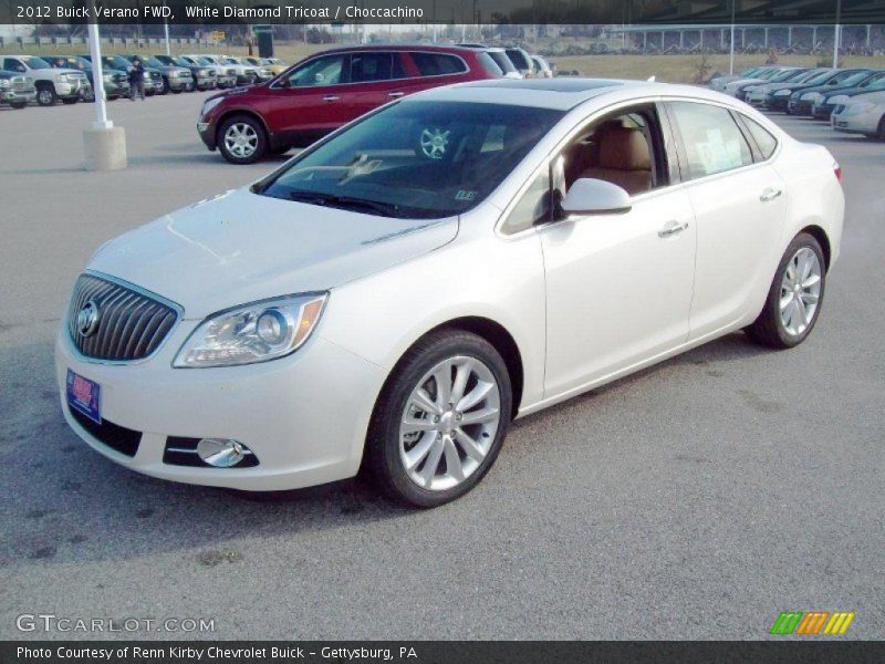 White Diamond Tricoat / Choccachino 2012 Buick Verano FWD