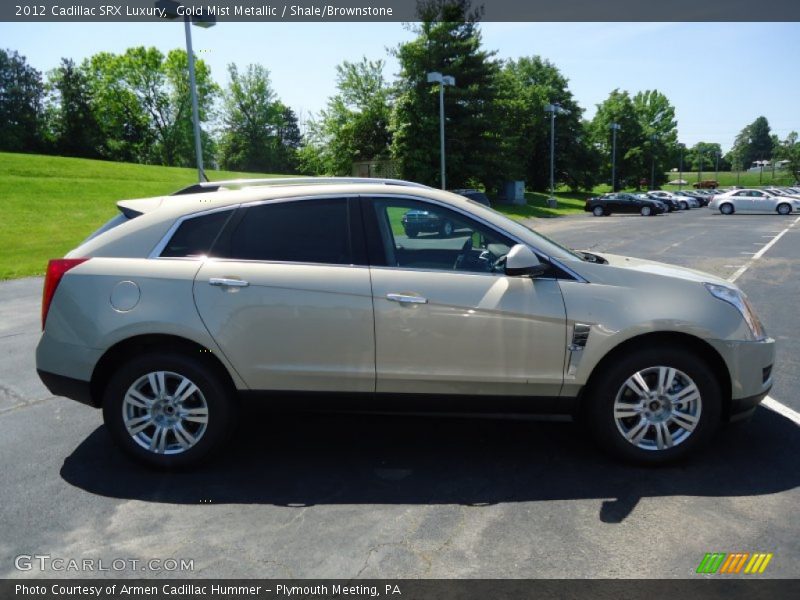 Gold Mist Metallic / Shale/Brownstone 2012 Cadillac SRX Luxury