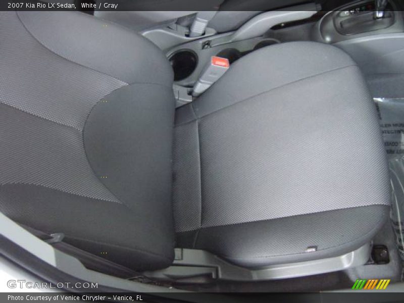 White / Gray 2007 Kia Rio LX Sedan