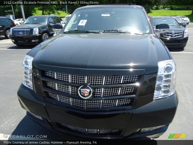 Black Raven / Ebony/Ebony 2012 Cadillac Escalade Premium AWD