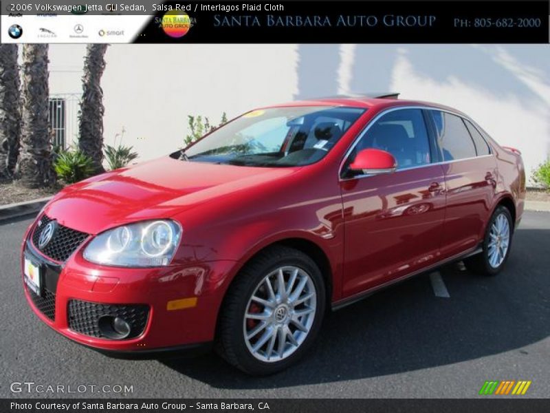 Salsa Red / Interlagos Plaid Cloth 2006 Volkswagen Jetta GLI Sedan