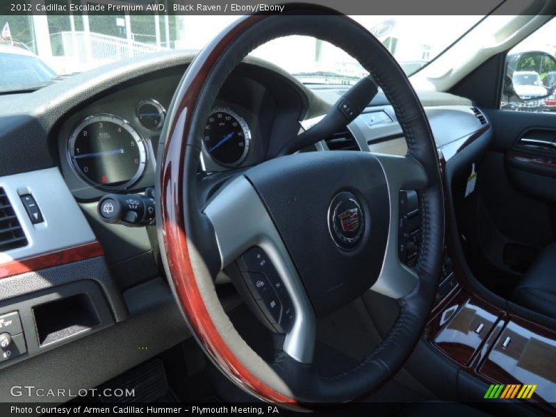 Black Raven / Ebony/Ebony 2012 Cadillac Escalade Premium AWD