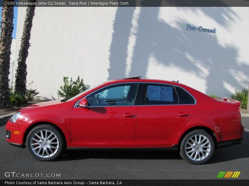 Salsa Red / Interlagos Plaid Cloth 2006 Volkswagen Jetta GLI Sedan