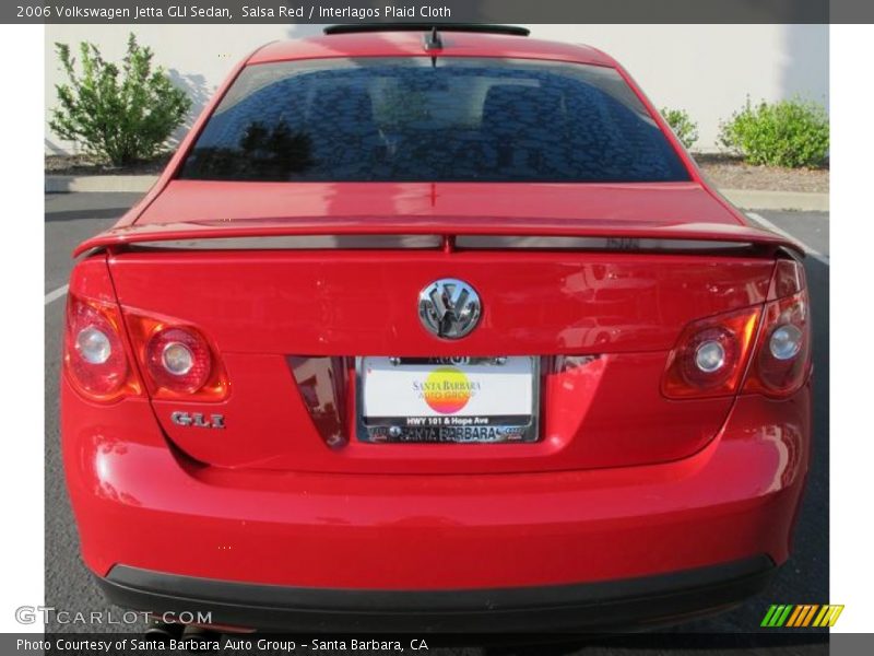 Salsa Red / Interlagos Plaid Cloth 2006 Volkswagen Jetta GLI Sedan