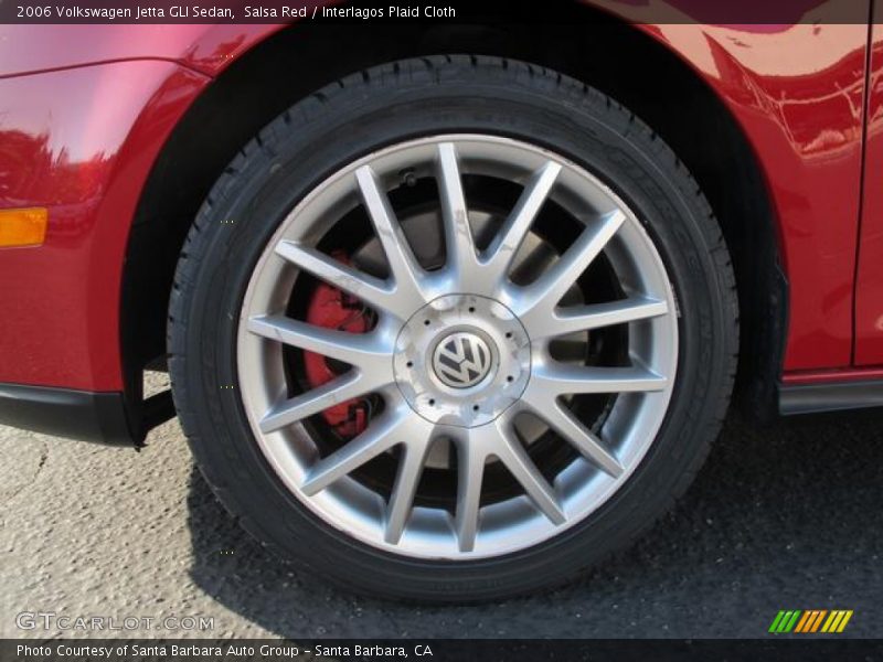 Salsa Red / Interlagos Plaid Cloth 2006 Volkswagen Jetta GLI Sedan