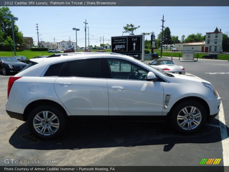 Platinum Ice Tricoat / Shale/Brownstone 2012 Cadillac SRX Luxury