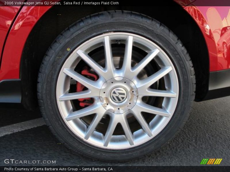 Salsa Red / Interlagos Plaid Cloth 2006 Volkswagen Jetta GLI Sedan