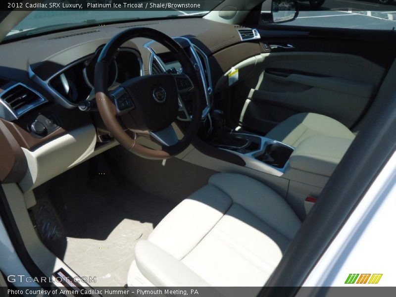 Platinum Ice Tricoat / Shale/Brownstone 2012 Cadillac SRX Luxury