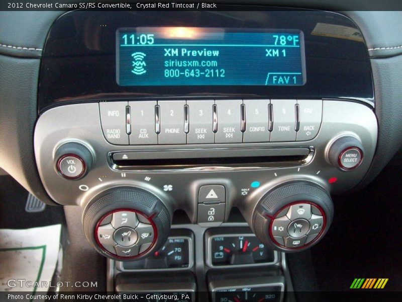 Controls of 2012 Camaro SS/RS Convertible