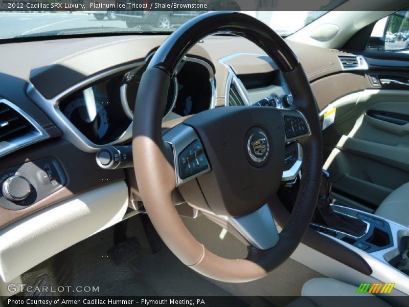 Platinum Ice Tricoat / Shale/Brownstone 2012 Cadillac SRX Luxury