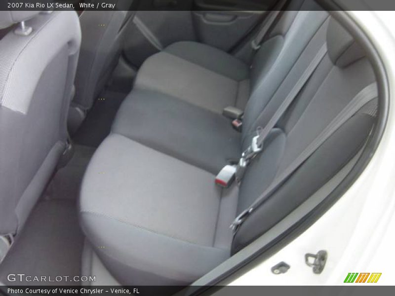 White / Gray 2007 Kia Rio LX Sedan