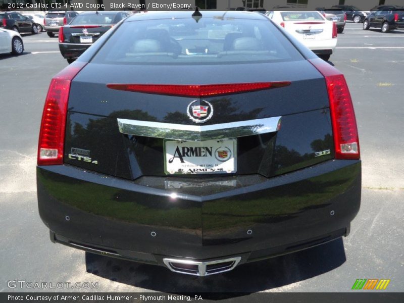 Black Raven / Ebony/Ebony 2012 Cadillac CTS 4 AWD Coupe