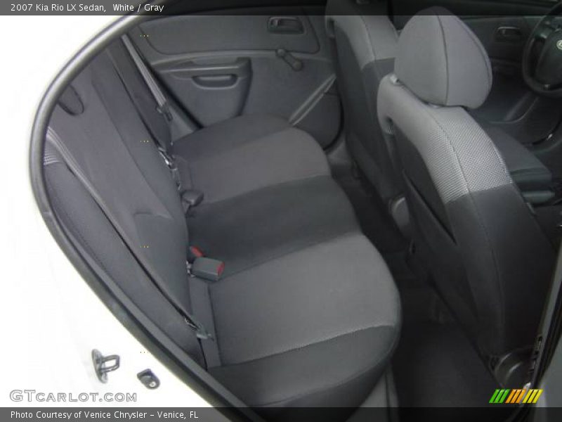 White / Gray 2007 Kia Rio LX Sedan