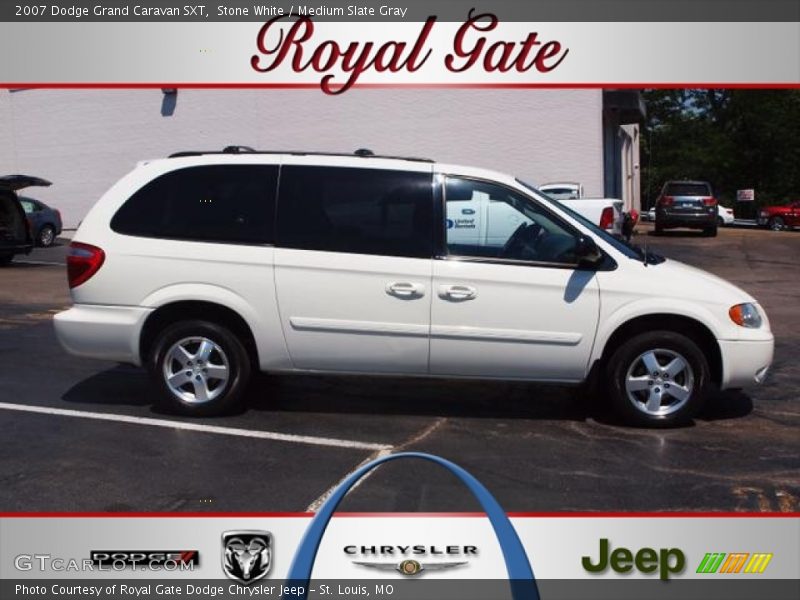 Stone White / Medium Slate Gray 2007 Dodge Grand Caravan SXT