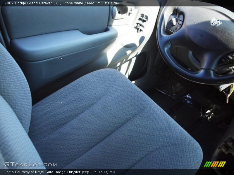 Stone White / Medium Slate Gray 2007 Dodge Grand Caravan SXT