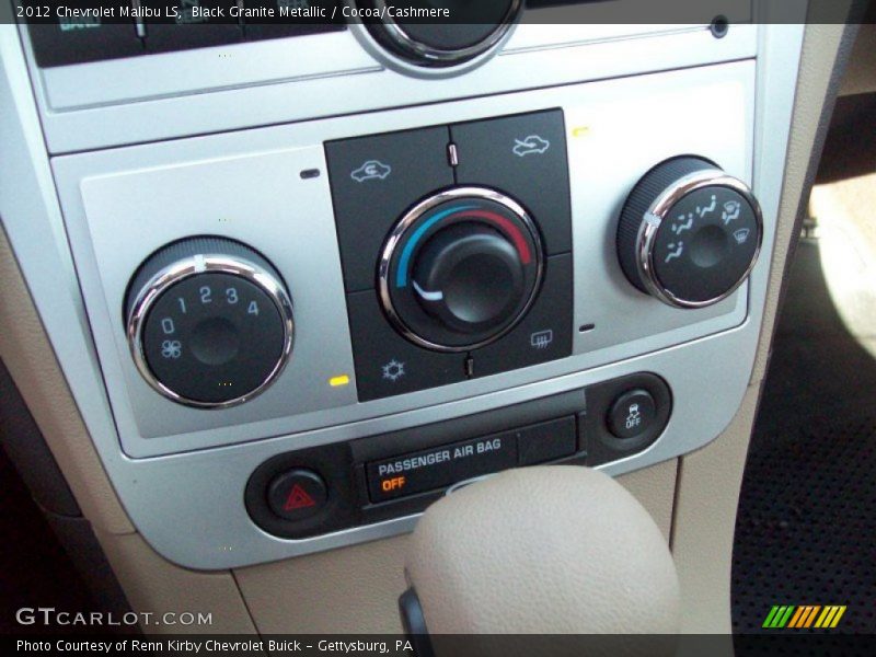 Black Granite Metallic / Cocoa/Cashmere 2012 Chevrolet Malibu LS