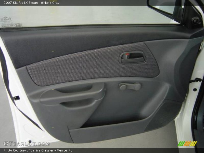 White / Gray 2007 Kia Rio LX Sedan
