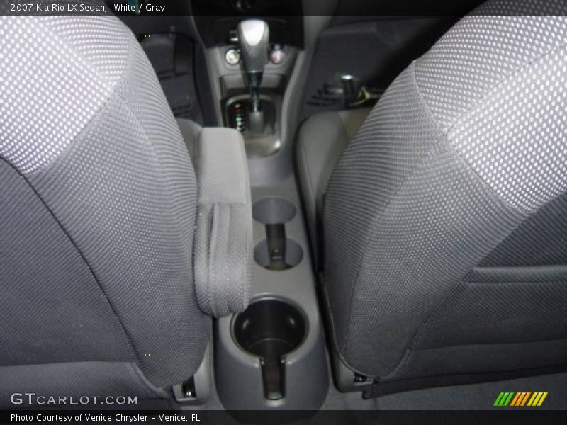 White / Gray 2007 Kia Rio LX Sedan
