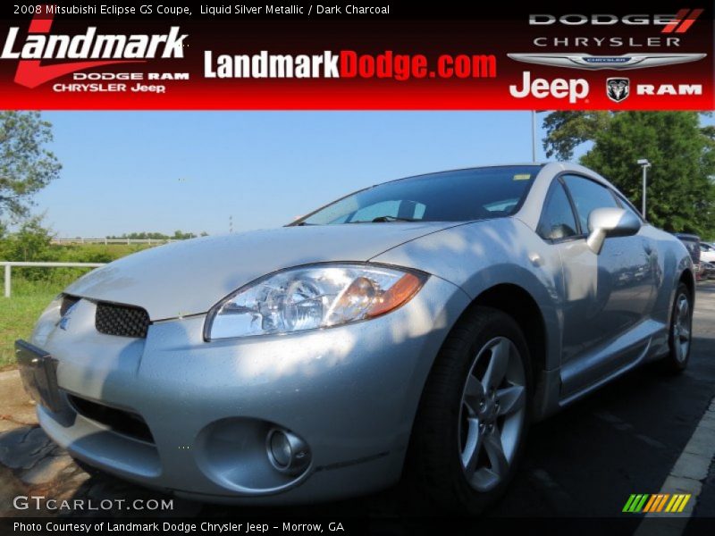 Liquid Silver Metallic / Dark Charcoal 2008 Mitsubishi Eclipse GS Coupe