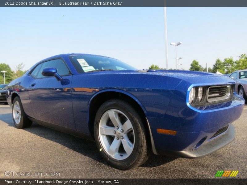 Blue Streak Pearl / Dark Slate Gray 2012 Dodge Challenger SXT