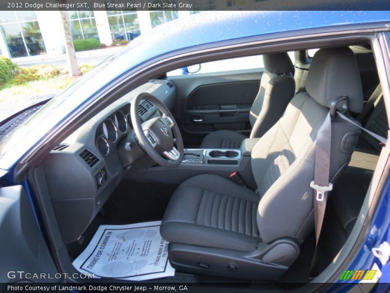 Blue Streak Pearl / Dark Slate Gray 2012 Dodge Challenger SXT