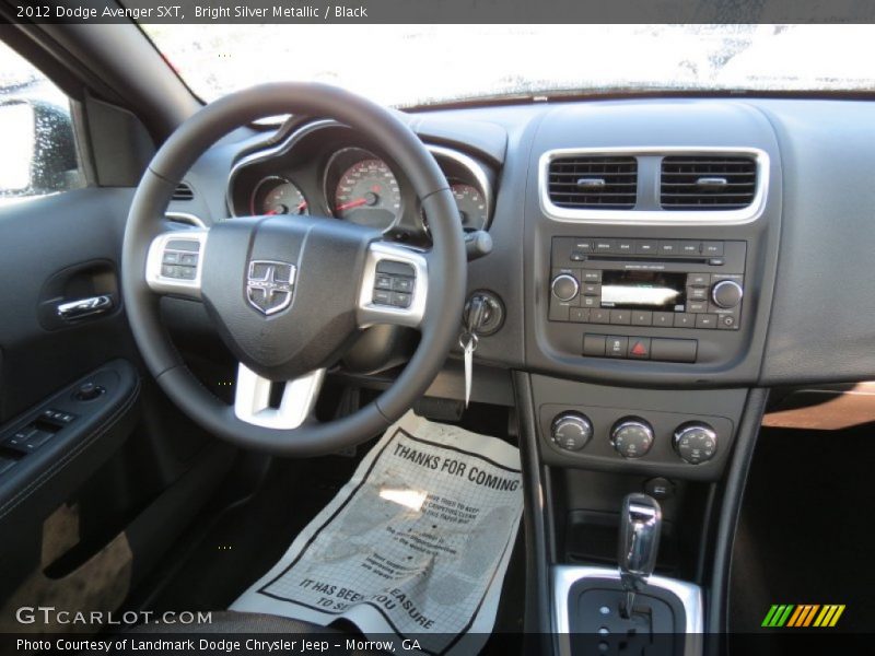 Bright Silver Metallic / Black 2012 Dodge Avenger SXT