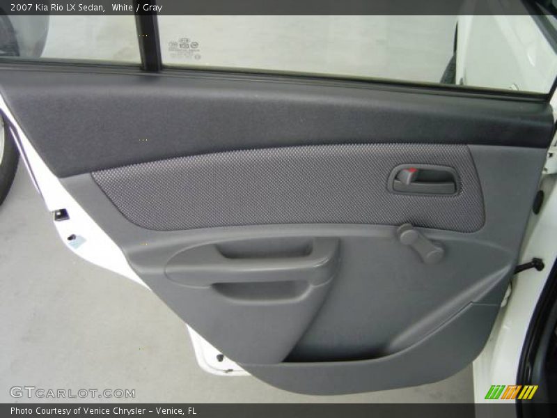 White / Gray 2007 Kia Rio LX Sedan