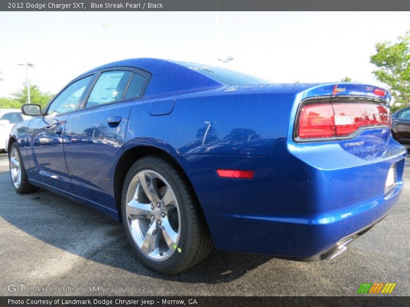 Blue Streak Pearl / Black 2012 Dodge Charger SXT
